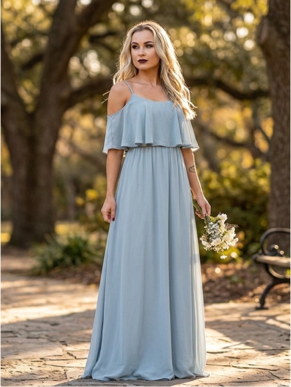 XS Show Me Your MuMu Caitlin Ruffle Maxi Dress - Picture 13 of 15
